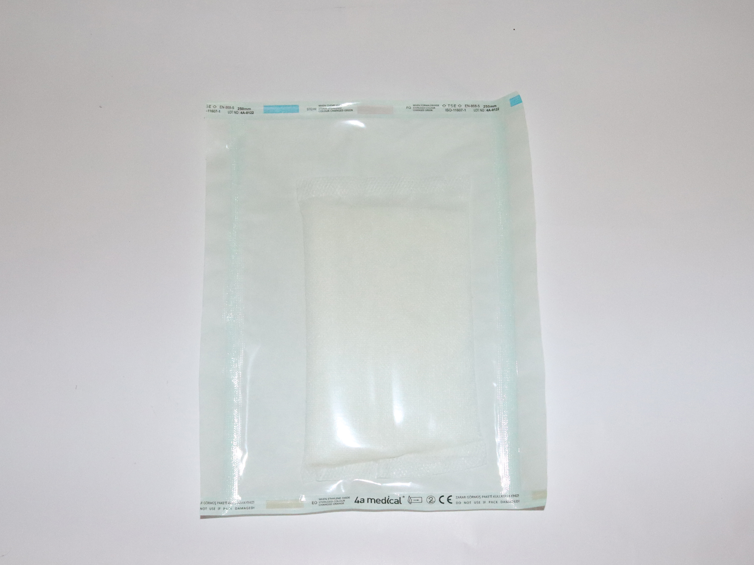 Pamuklu ped steril paket görünümü